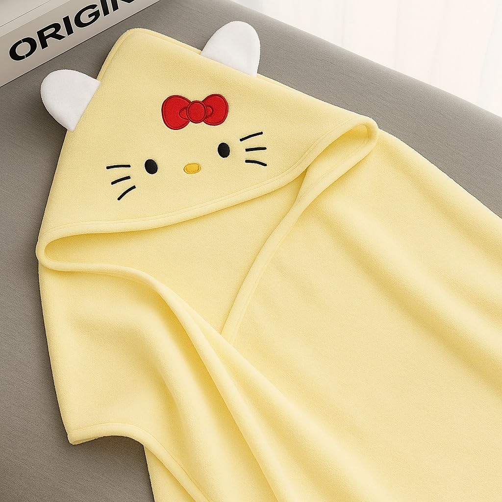 Baby Hooded Towel – Bow Kitty