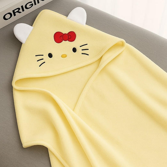 Baby Hooded Towel – Bow Kitty