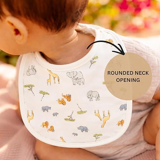 Cloth Feeding Bib Set of 3 - Grandma Loves Me