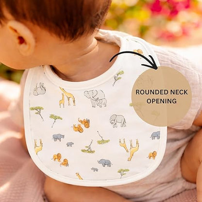 Cloth Feeding Bib Set of 3 - Grandma Loves Me