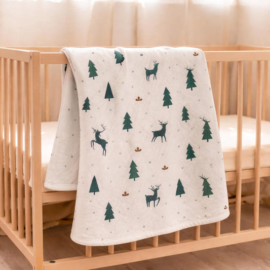 Organic Muslin Blanket - Christmas Wonderland