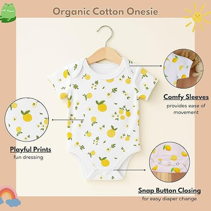 Cotton Baby Onesie - Zesty Lemon