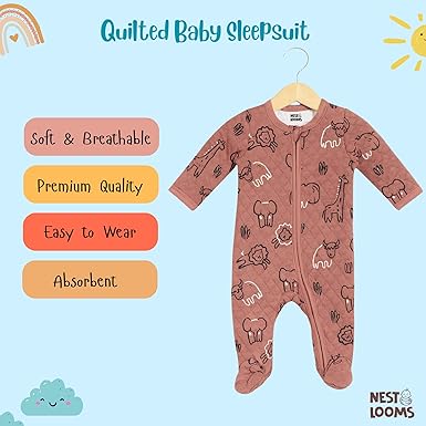 Quilted Sleepsuit - Forest Buddies