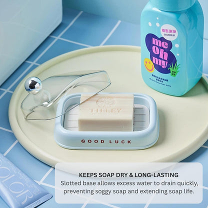 Soap Holder - Good Luck - Blue