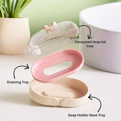 Soap Holder - Sweet Bow - Blush Pink