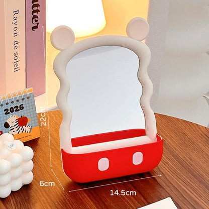 Children’s Decorative Mirror with Storage Space - White Mickey