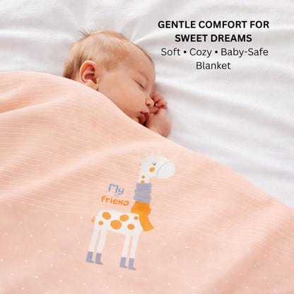 Cotton Baby Blanket - Honey Giraffe