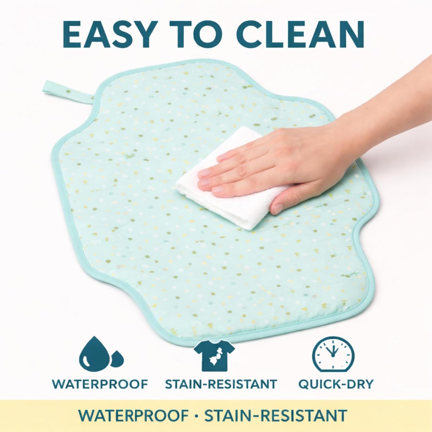 Portable Diaper Changing Mat - Ocean Dots