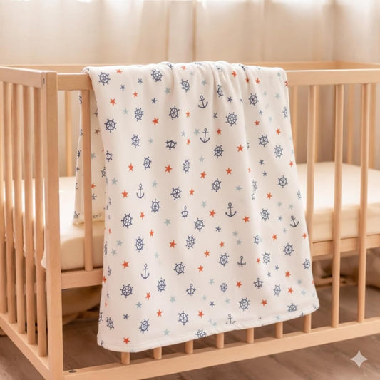 Organic Cotton Muslin Blanket - Sailor Star