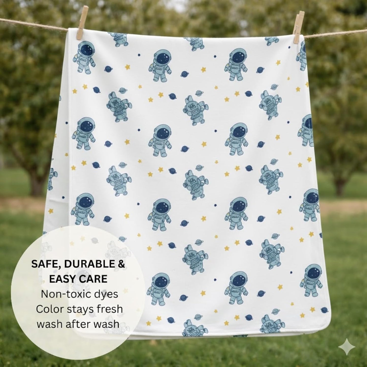 Organic Cotton Muslin Blanket - Galaxy Woofs
