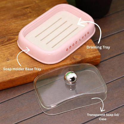 Soap Holder - Good Luck - Pink