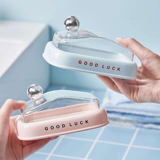 Soap Holder - Good Luck - Pink