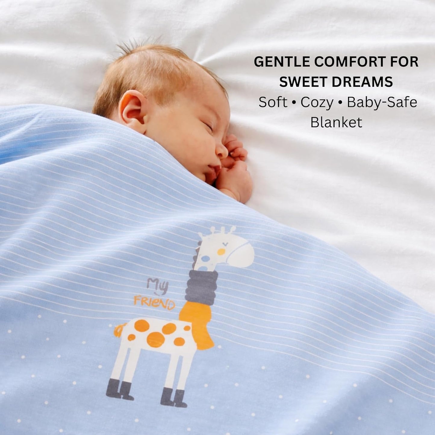 Cotton Baby Blanket - Breezy Giraffe