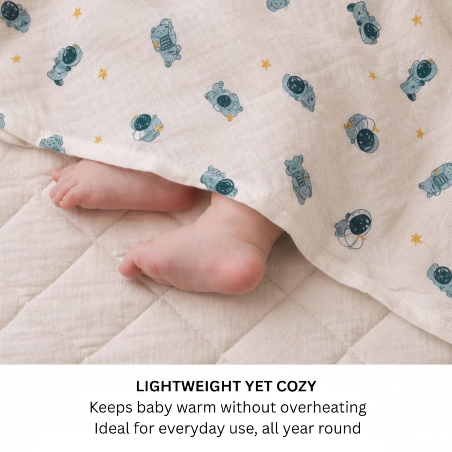 Organic Cotton Muslin Blanket - Galaxy Woofs