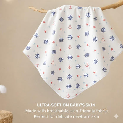 Organic Cotton Muslin Blanket - Sailor Star