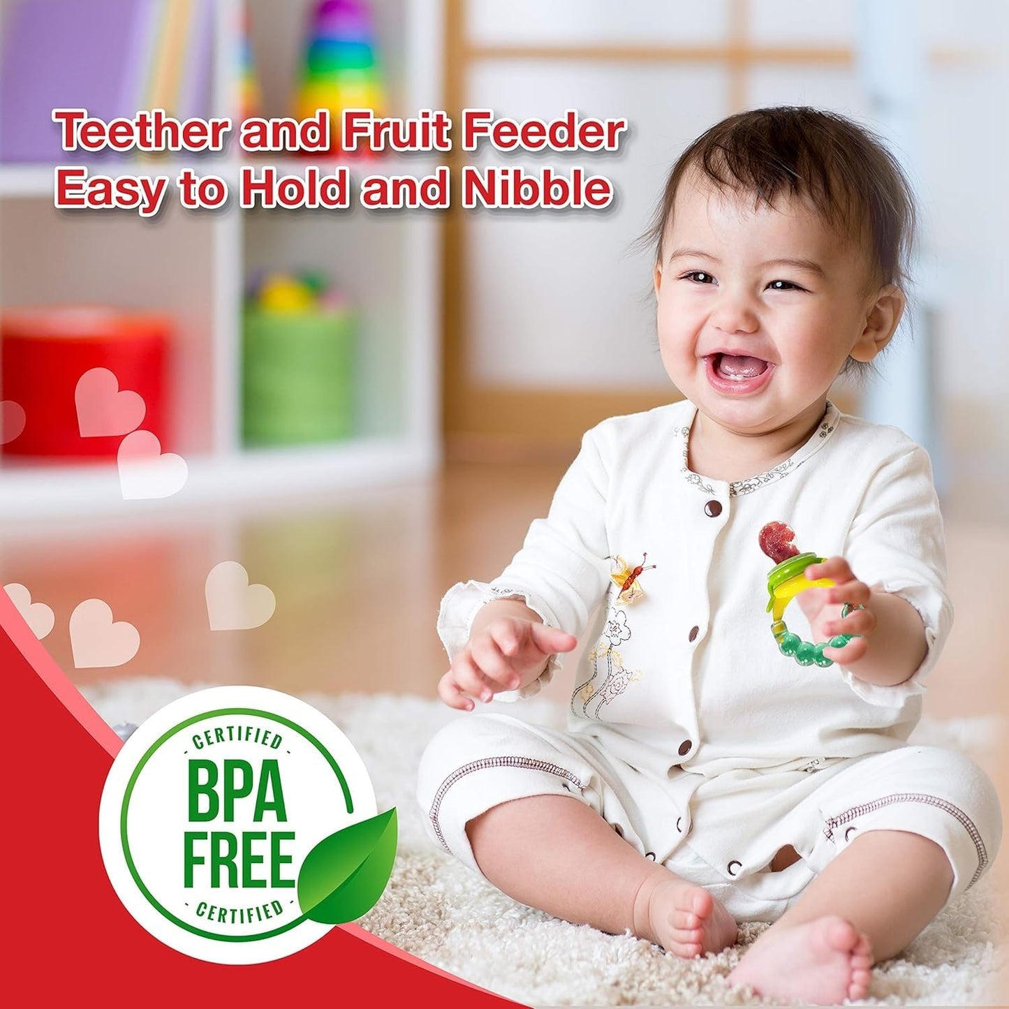 Silicone Fruit Nibbler - Yellow Bubble Handle