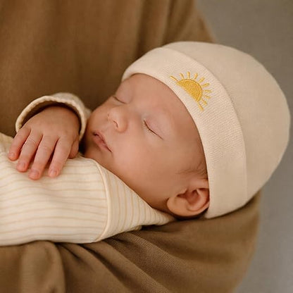 Unisex Baby Beanies Set of 5 - Grey Glow