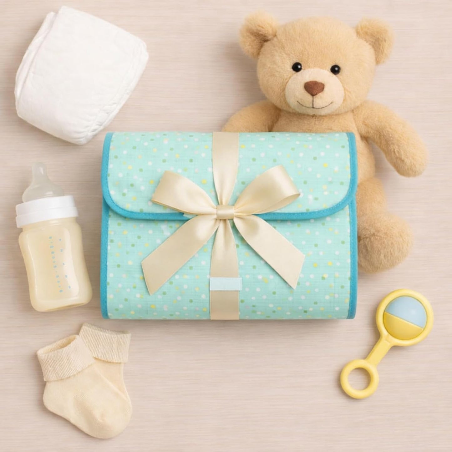 Portable Diaper Changing Mat - Ocean Dots