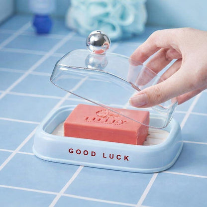 Soap Holder - Good Luck - Blue