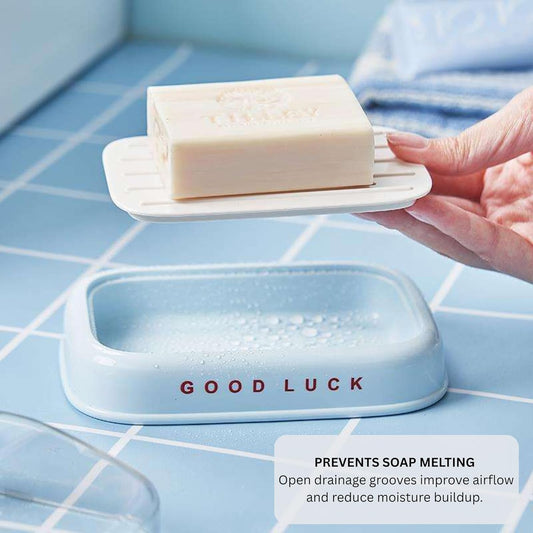 Soap Holder - Good Luck - Blue