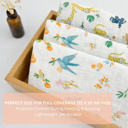 Organic Cotton Burp Cloth - Fruit Flyers