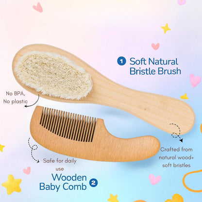 Wooden Brush & Comb Set