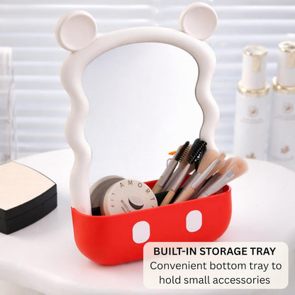 Children’s Decorative Mirror with Storage Space - White Mickey
