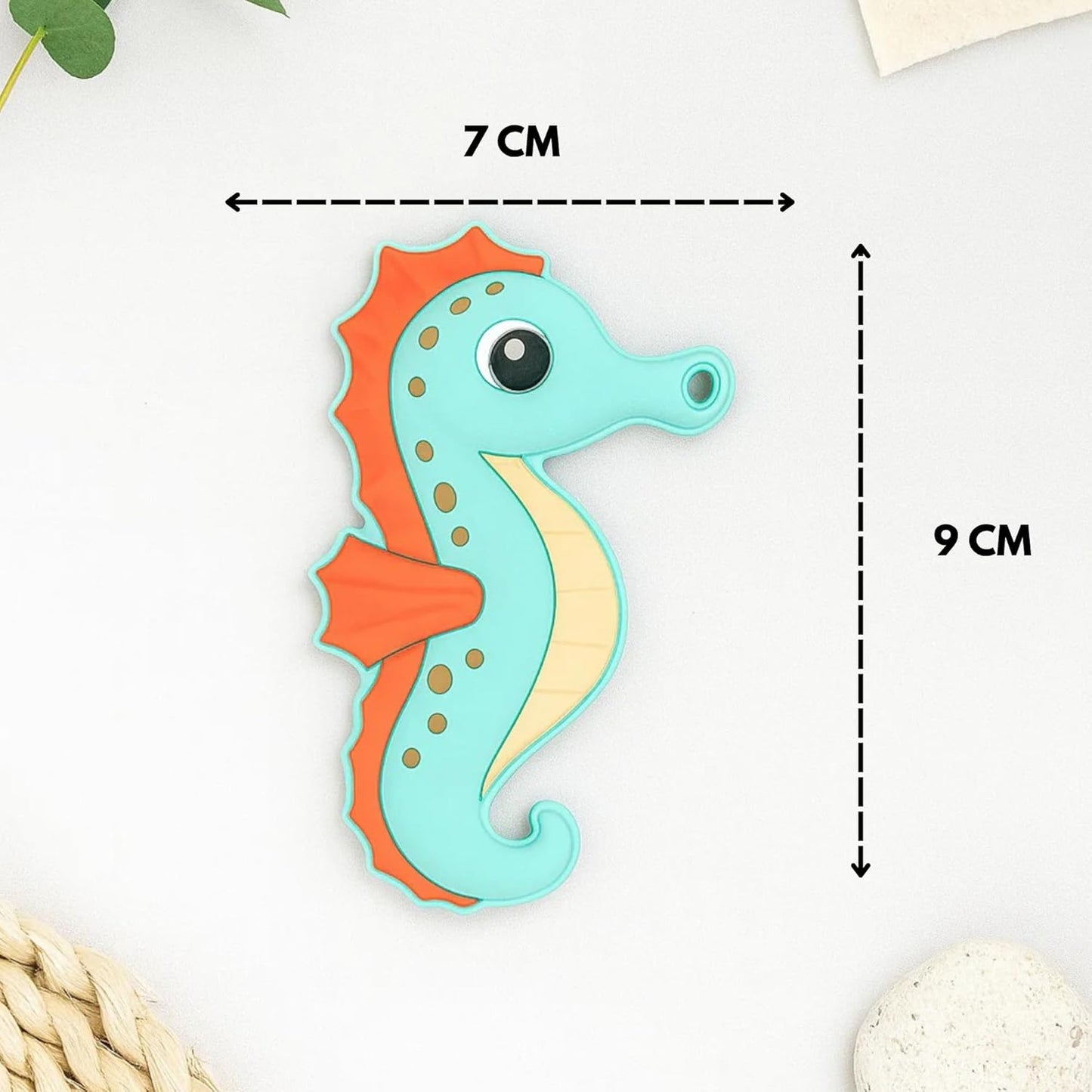 Silicone Cartoon Teether Seahorse (Light-Green)