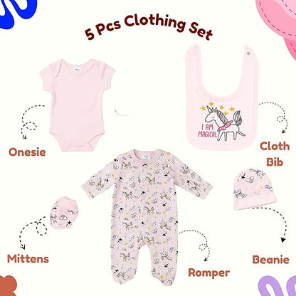 5 pcs Baby Clothing Set - Unicorn Whispers