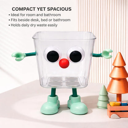 Multipurpose DIY Robot Trash Can - Green Turquoise