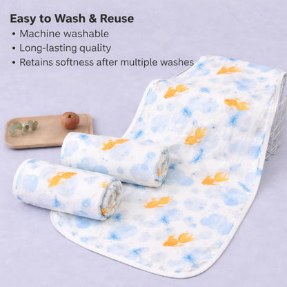 Organic Cotton Burp Cloth - Goldfish Bubbles