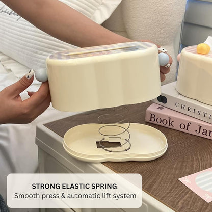 Decorative Baby Wipes & Tissue Storage Box - Bluebell Checks
