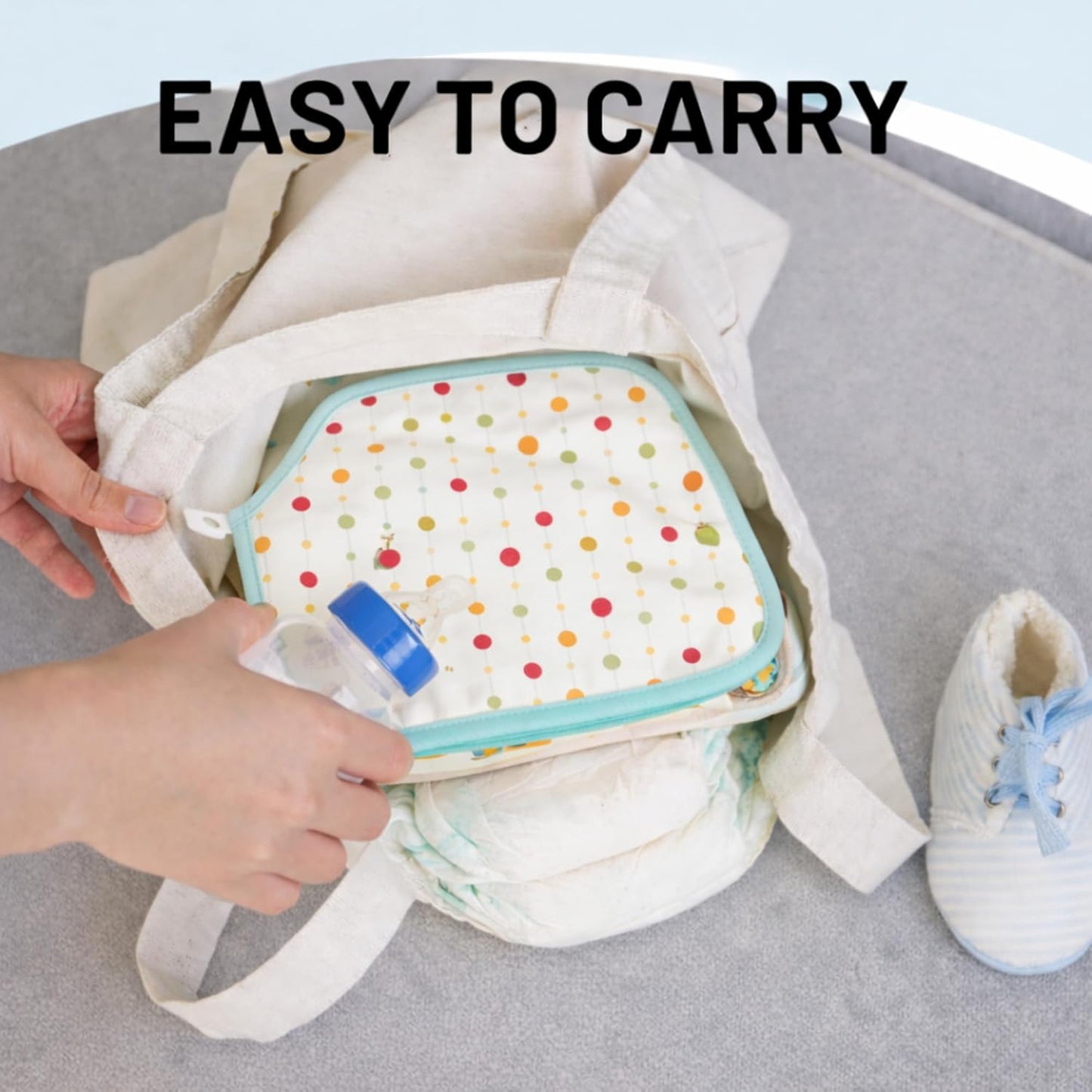 Portable Diaper Changing Mat - Colourful Polka