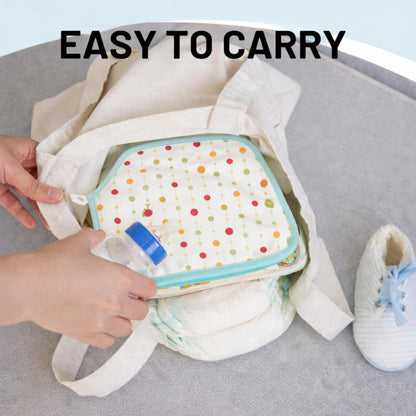 Portable Diaper Changing Mat - Colourful Polka