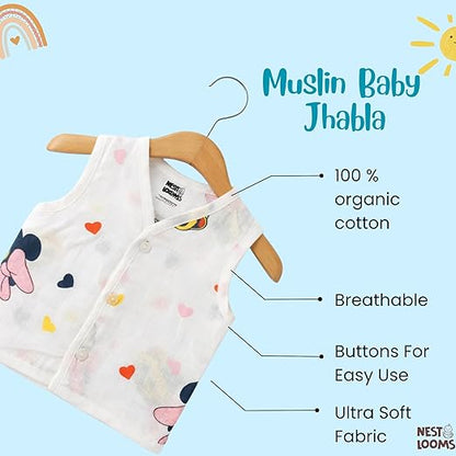 Sleeveless Jhabla With Button - Mickey Love