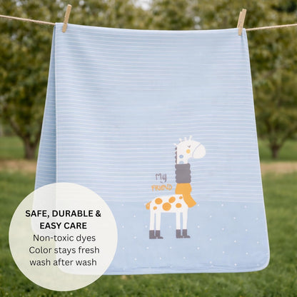 Cotton Baby Blanket - Breezy Giraffe