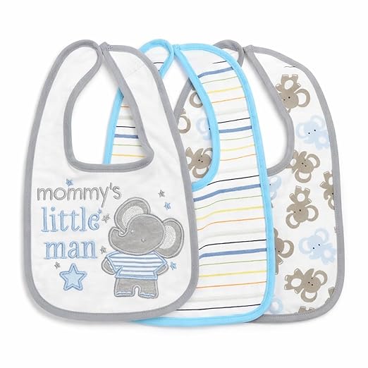 Cloth Feeding Bib Set of 3 - Mommy's Little Man