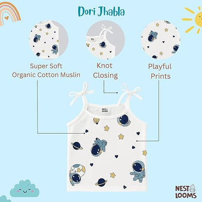 Dori Jhabla- Organic Cotton Muslin- Combo of 3 (galaxy woof, sailor star, giraffe safari)