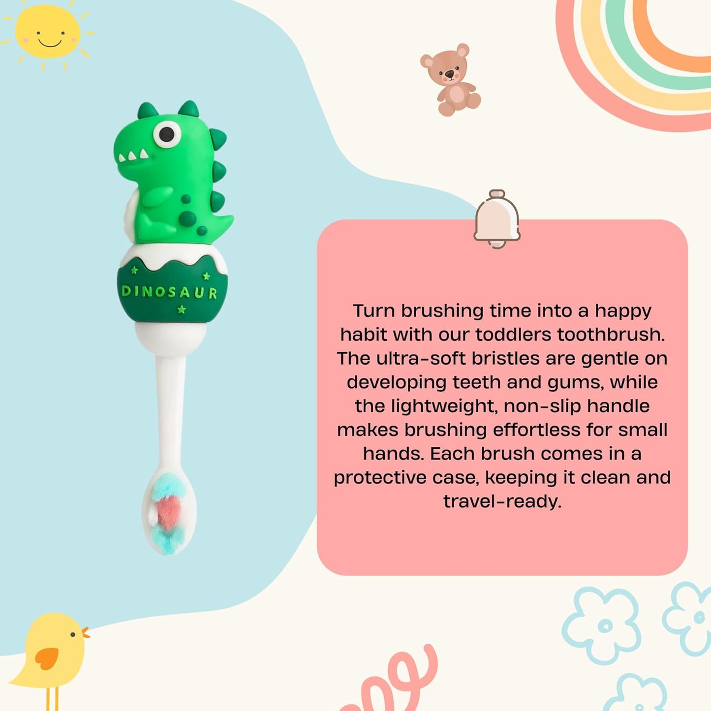 Toddler Toothbrush - Green Dino