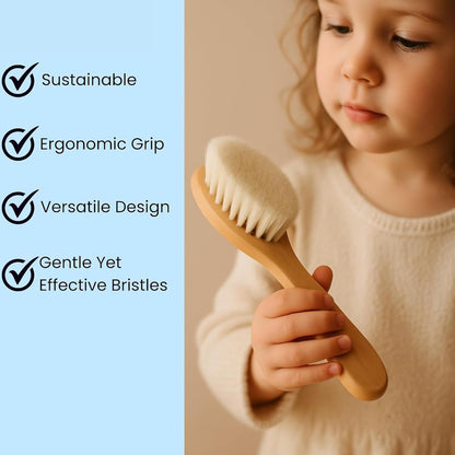 Baby Wooden Hair Brush (goat bristle)
