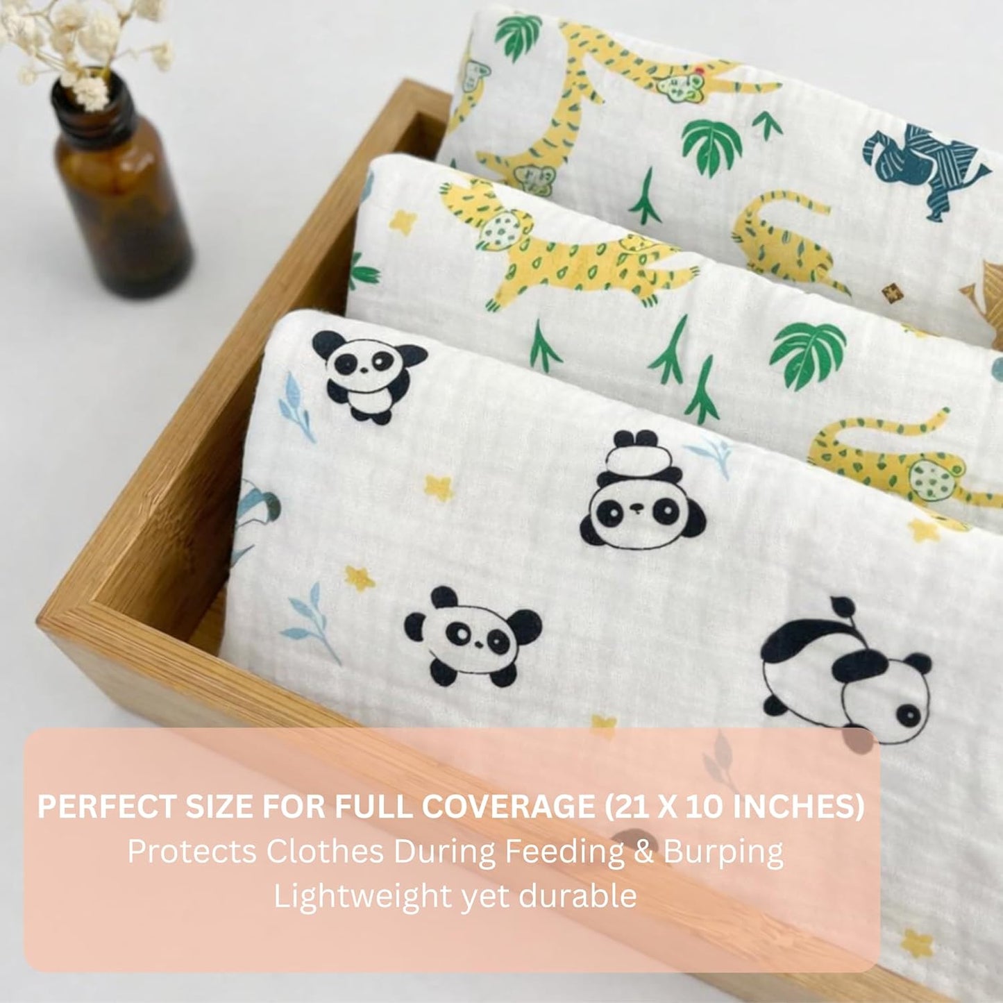 Organic Cotton Burp Cloth - Peek-a-Panda