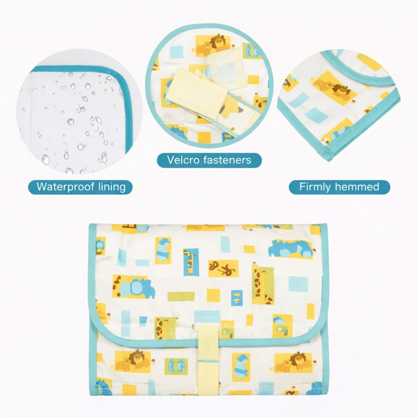 Portable Diaper Changing Mat - Animal Kingdom