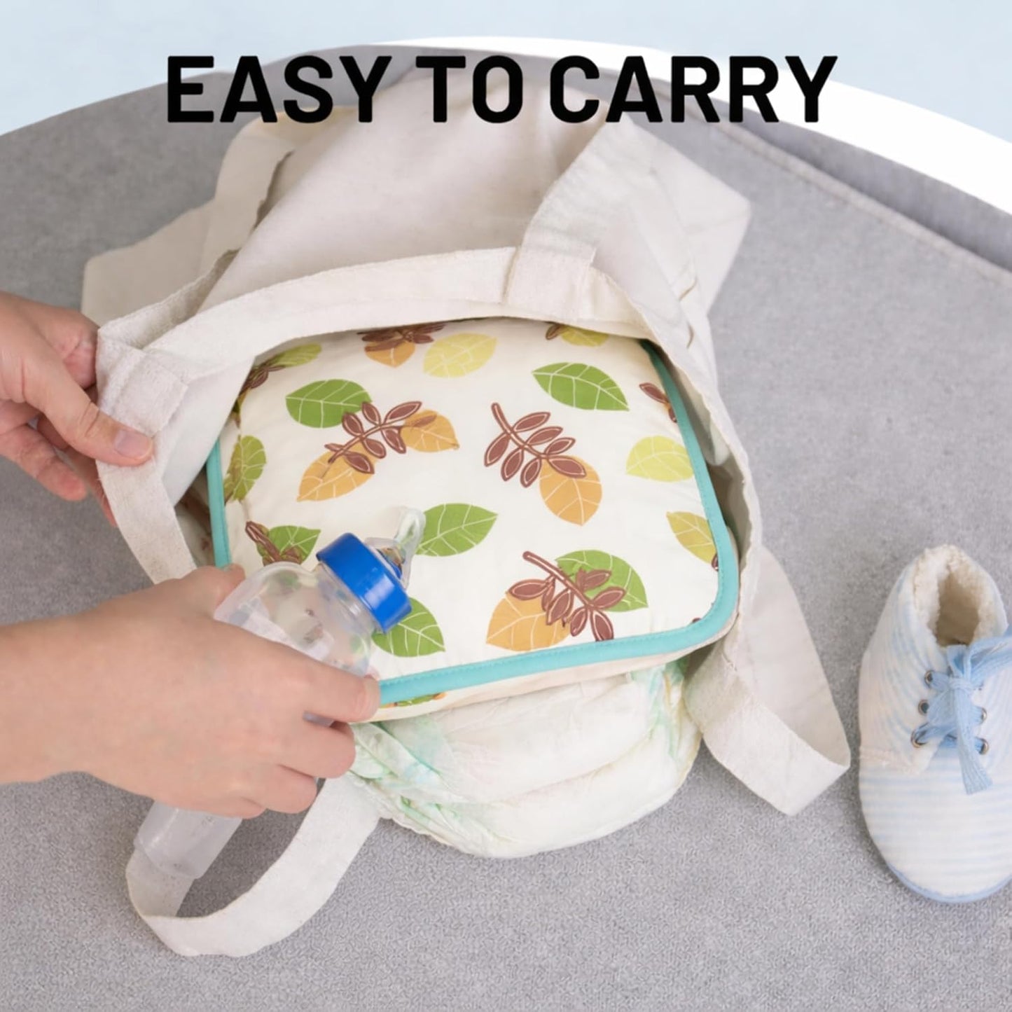 Portable Diaper Changing Mat - Tropical Leaves