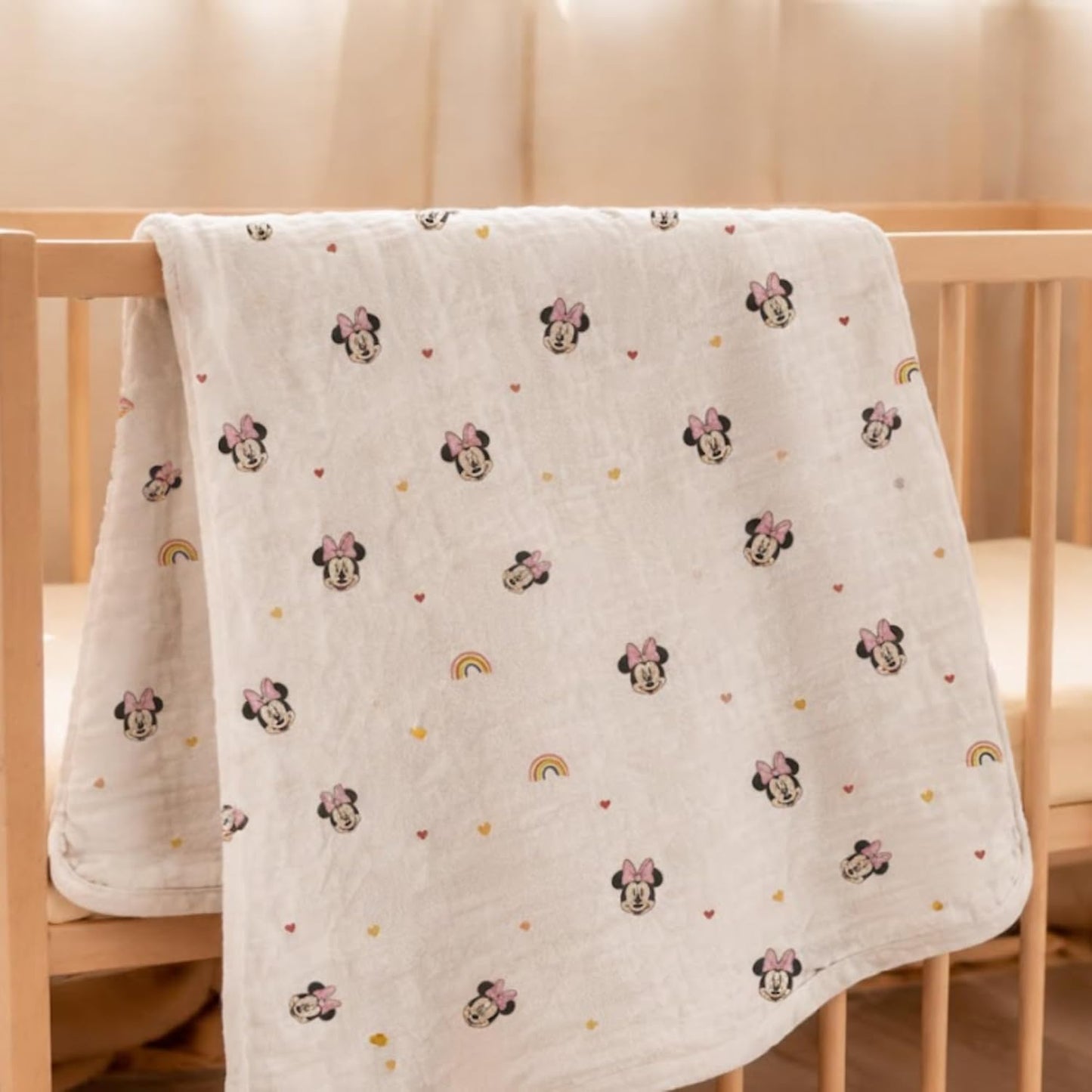 Organic Cotton Muslin Blanket - Mickey Love