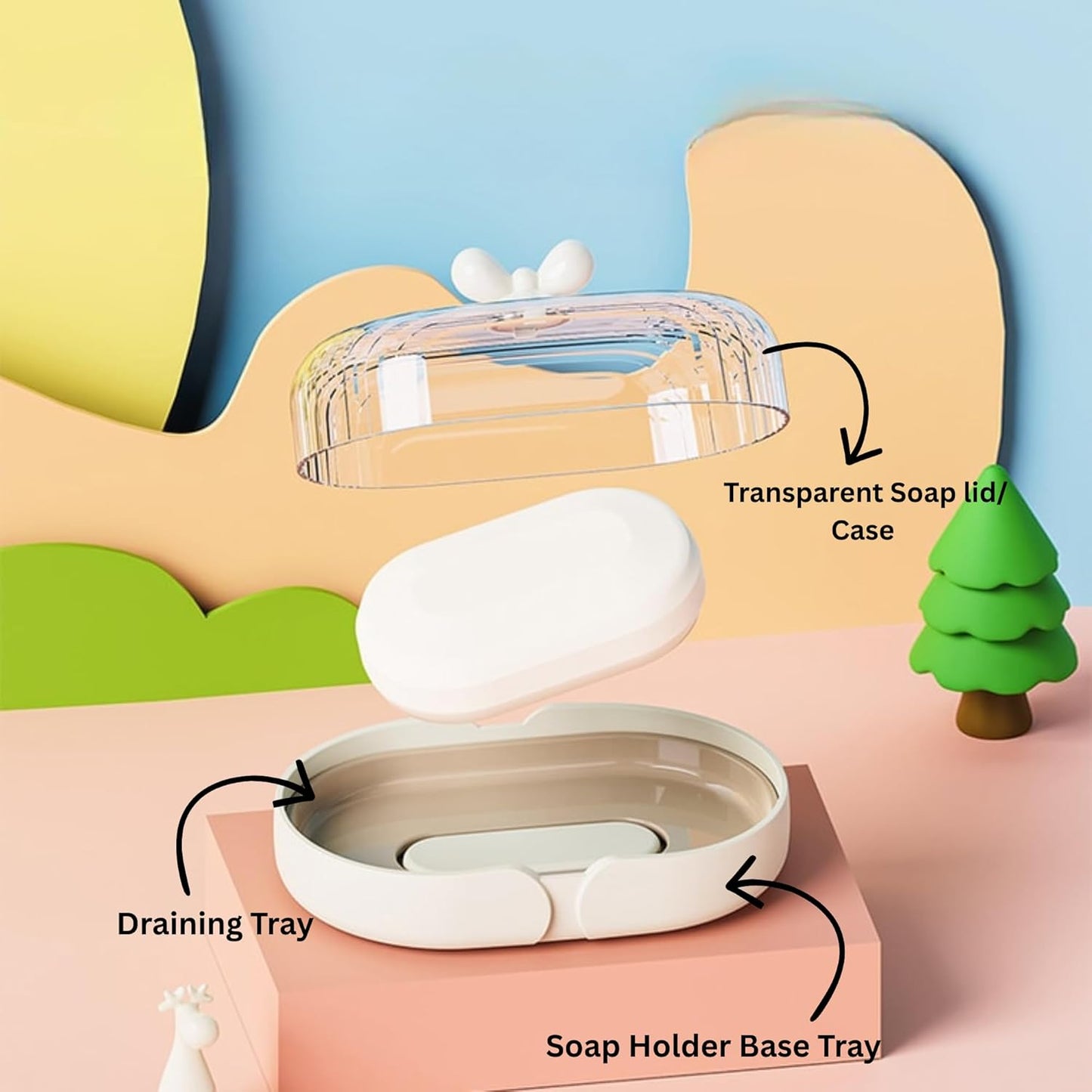 Soap Holder - Sweet Bow - Ivory Cloud