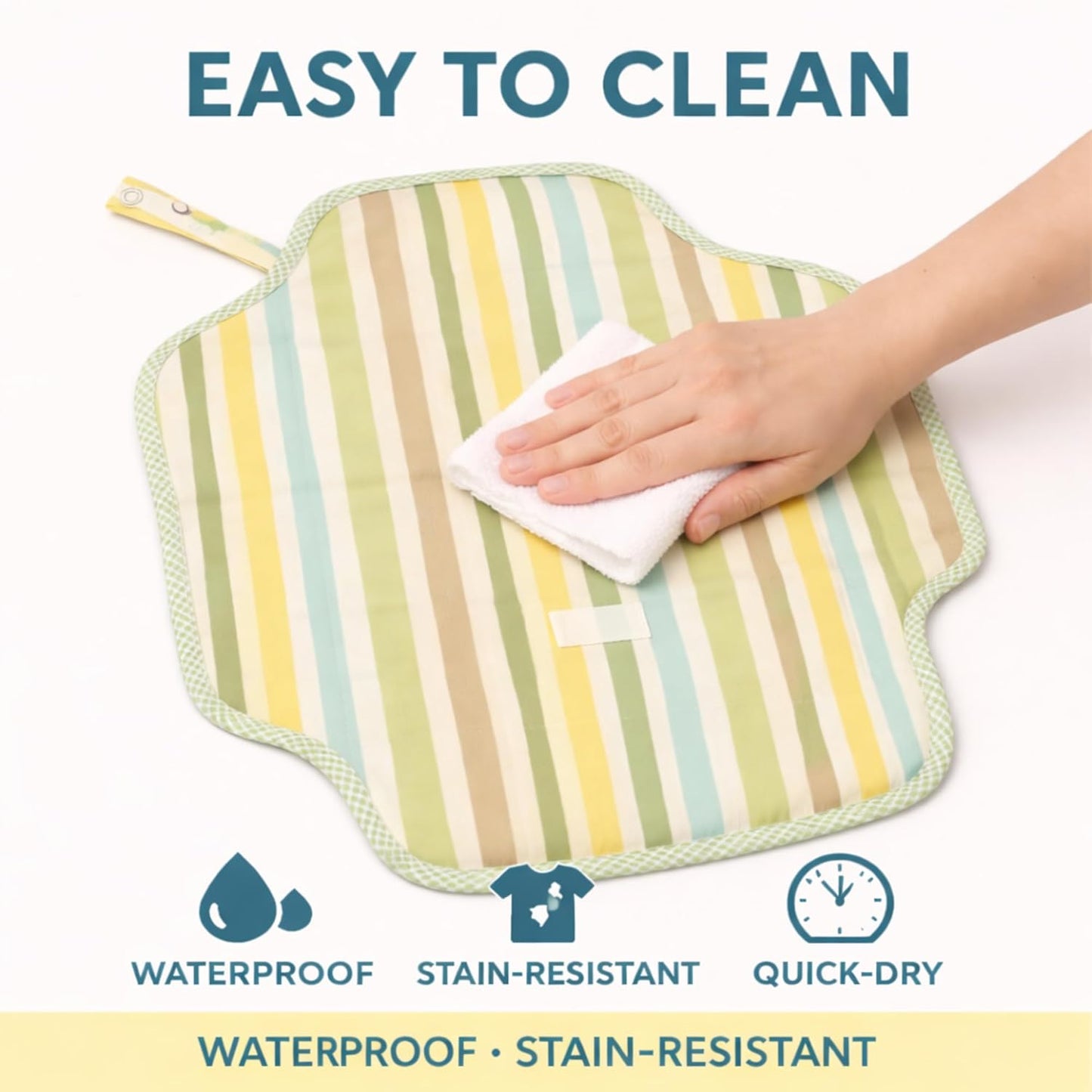 Portable Diaper Changing Mat - Pastel Striped