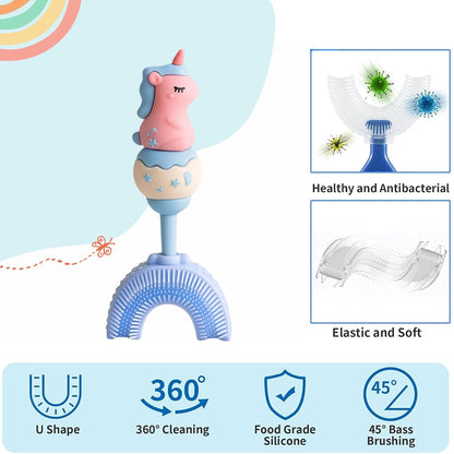 U-Shaped Toothbrush - Twinkle Unicorn