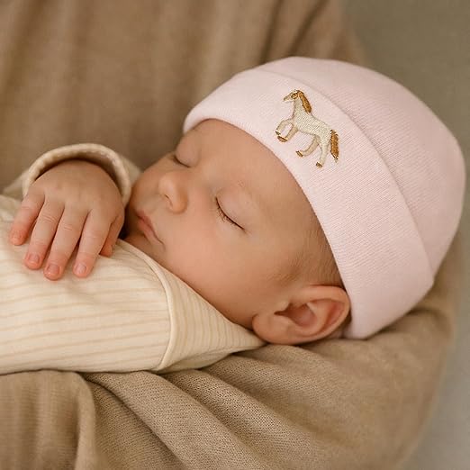 Unisex Baby Beanies Set of 5 - Peachy Horse