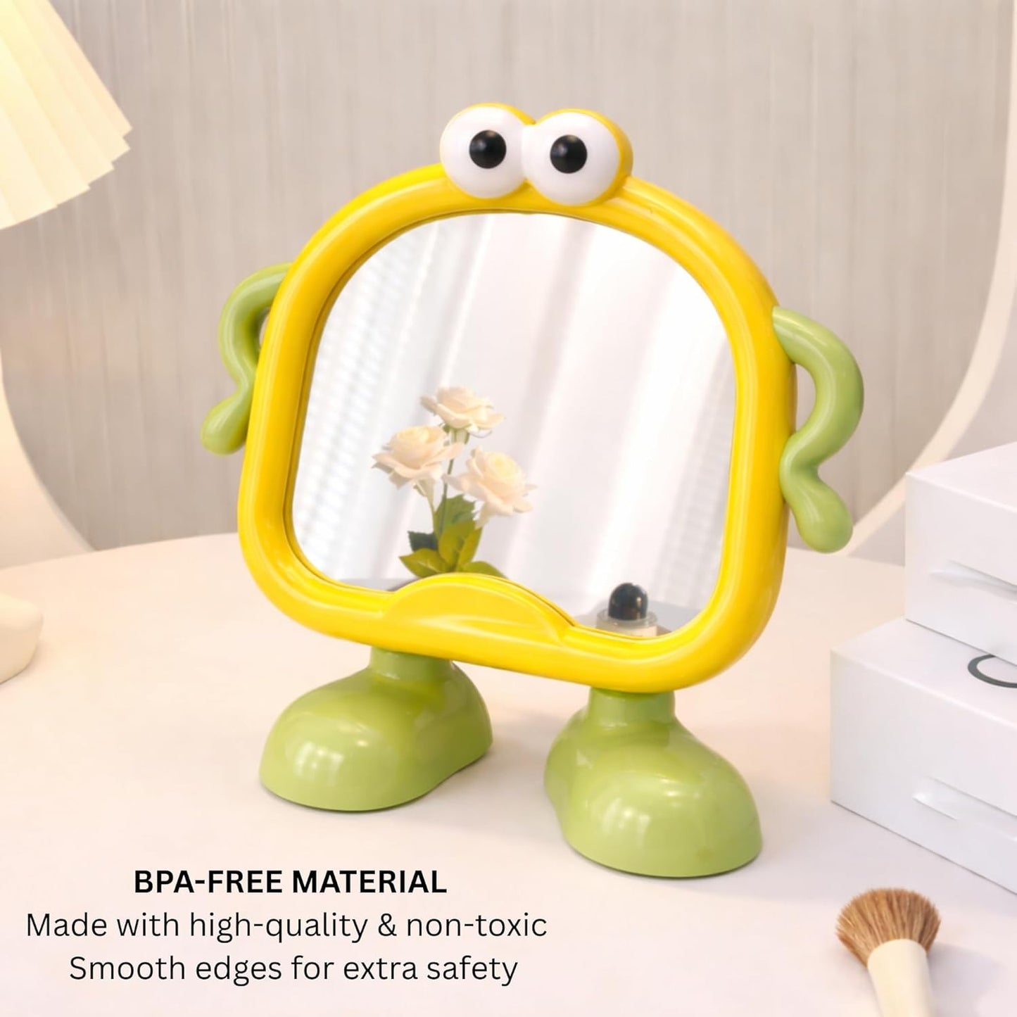 Kids Peekaboo Buddy Standing Mirror - Yellow Giggly