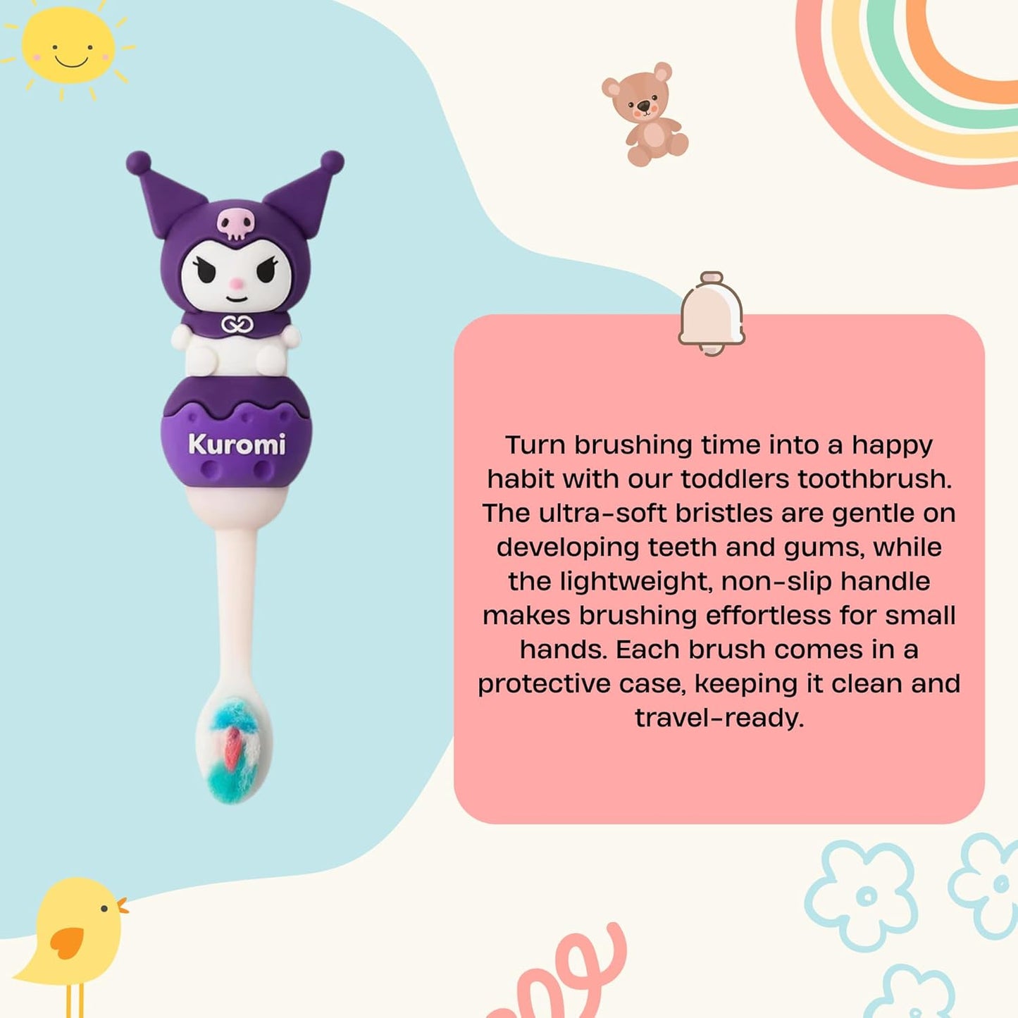 Toddler Toothbrush - Purple Kuromi